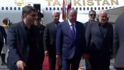 رئیس‌جمهور تاجیکستان برای شرکت در مراسم بزرگداشت وارد تهران شد