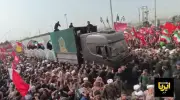 هزاران نفر در تشییع پیکر شهید سید حسن نصرالله در قم شرکت کردند